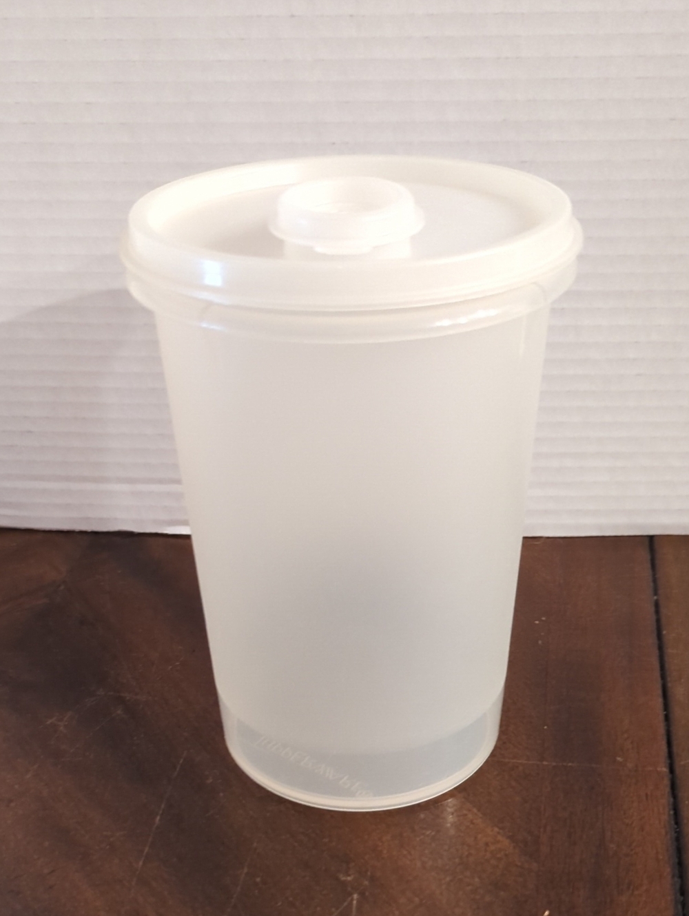 Vintage Tupperware 321 Sheer 1-Quart Canister Pitcher with Flip Top Lid